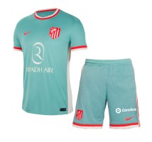 Atletico Madrid Koszulka Wyjazdowa dzieci 2024-25 Krótki Rękaw (+ krótkie spodenki)